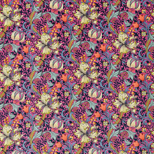 Golden Lily Fabric - Serotonin Pink - 520003 - Morris & Co