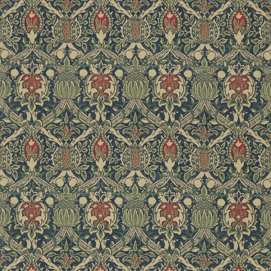Granada Fabric - Indigo/Red - DMCOGR201 - Morris & Co