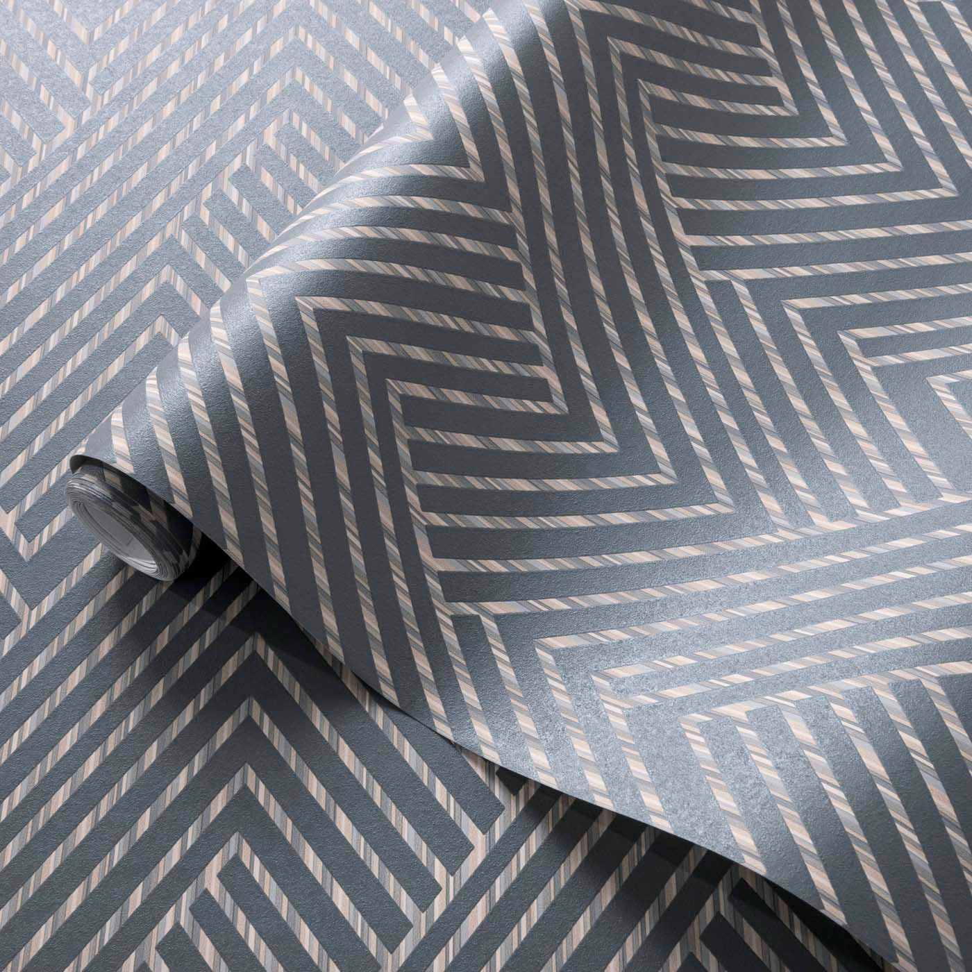 Grassetto Wallpaper - Charcoal - Clarke & Clarke