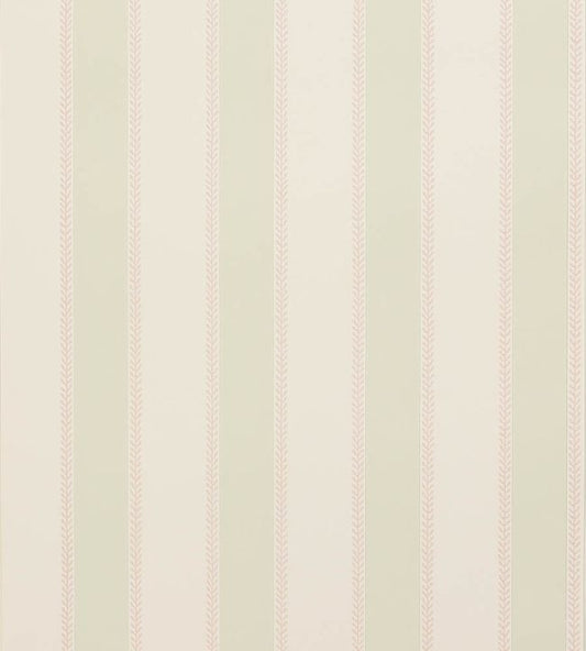 Graycott Stripe Wallpaper - Pink/Green - Colefax & Fowler