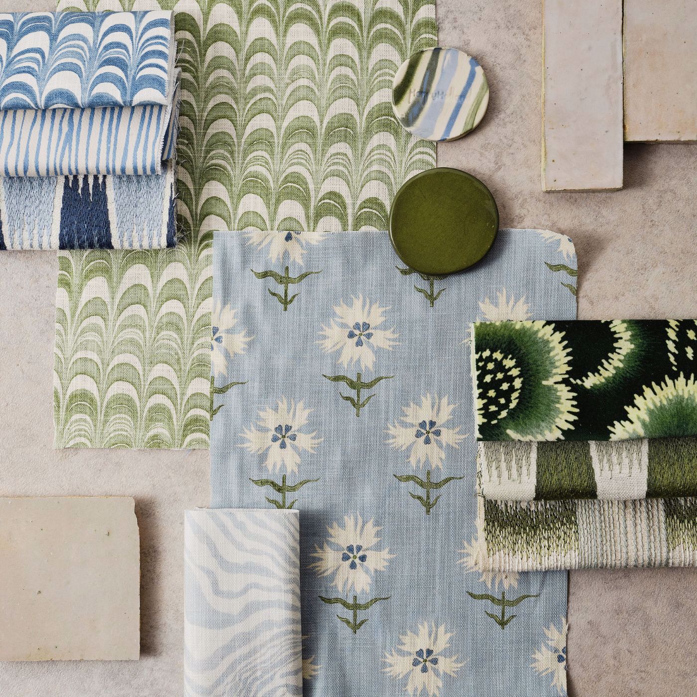 Ludaix Velvet Fabric - Matcha - Harlequin - Henry Holland
