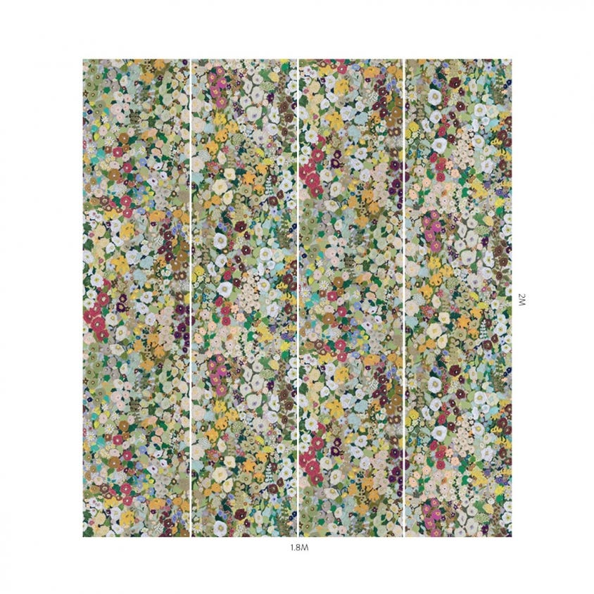 HOLLYHOCKS Wallpaper - Summer - House of Hackney