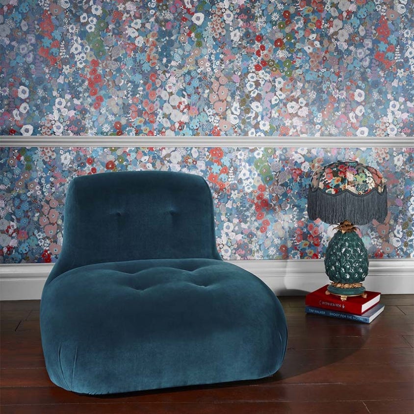 HOLLYHOCKS Wallpaper - Winter - House of Hackney