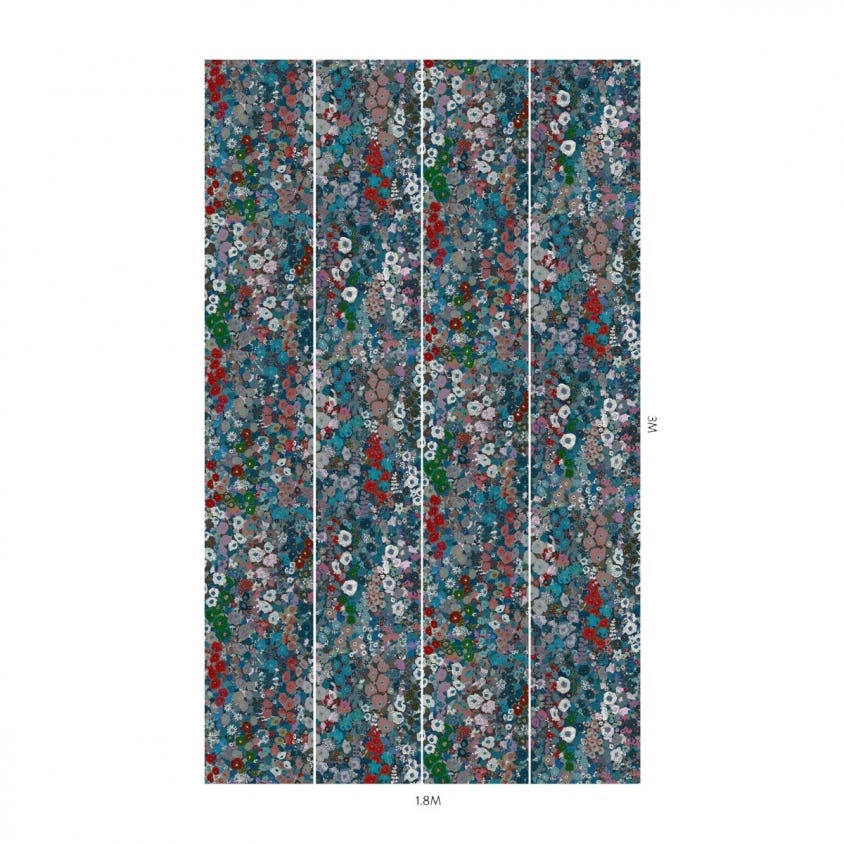 HOLLYHOCKS Wallpaper - Winter - House of Hackney