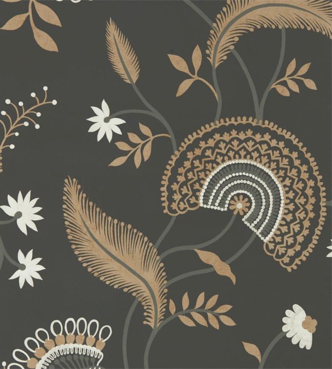 Hakimi Wallpaper - Ebony - DCPW216769 - Sanderson