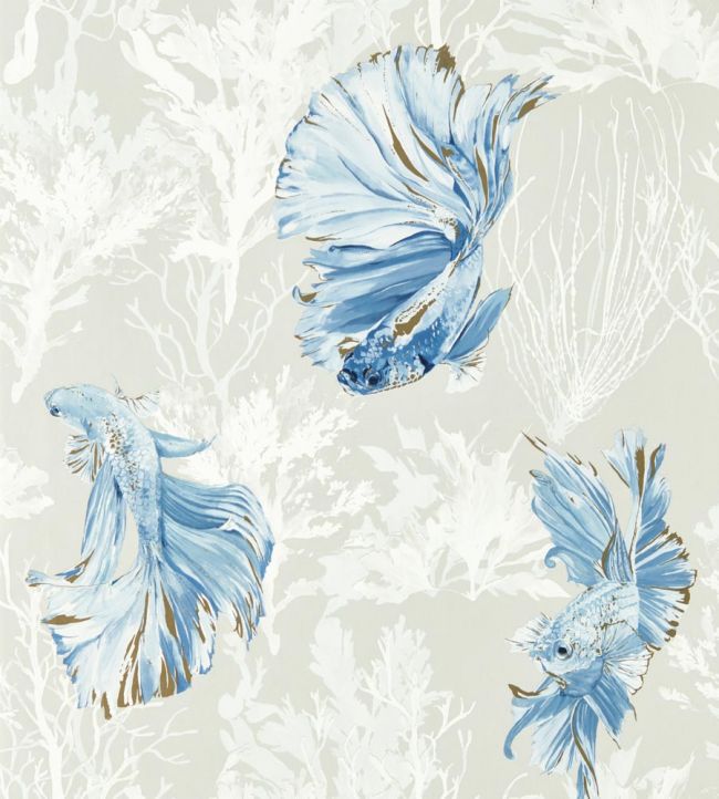 Halfmoon Wallpaper - Stillness/Indigo - HTEW112766 - Harlequin