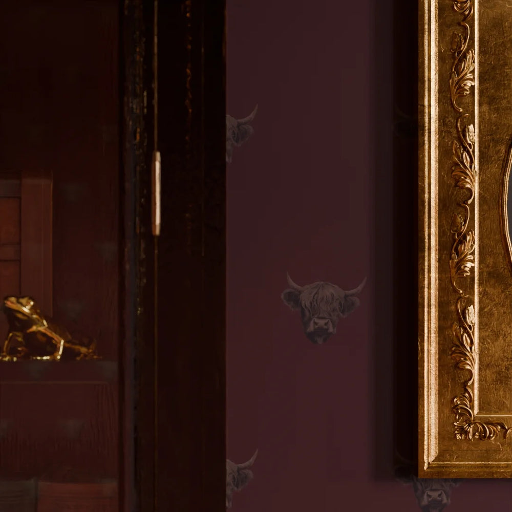 Heilan Coo Wallpaper - Garnet - Lucie Annabel