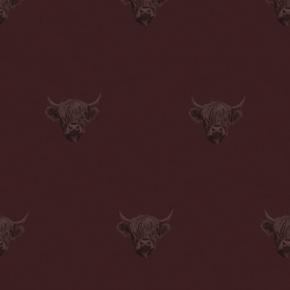 Heilan Coo Wallpaper - Garnet - Lucie Annabel