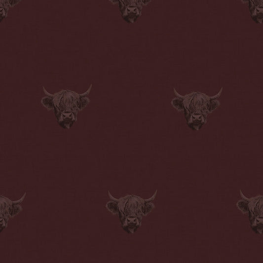 Heilan Coo Wallpaper - Garnet - Lucie Annabel