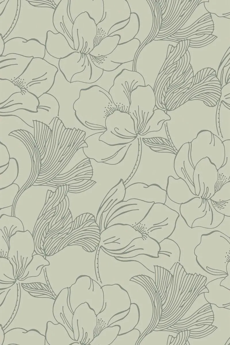 Helleborus Wallpaper - Green - 5609
