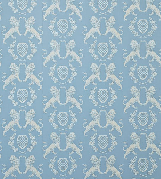 Heraldic Lion Wallpaper - Wedgewood Blue - BG1100101 - Barneby Gates