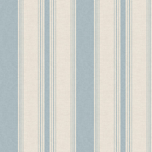 Heritage Stripe Wallpaper - Mineral & Vintage Cream - Lucie Annabel