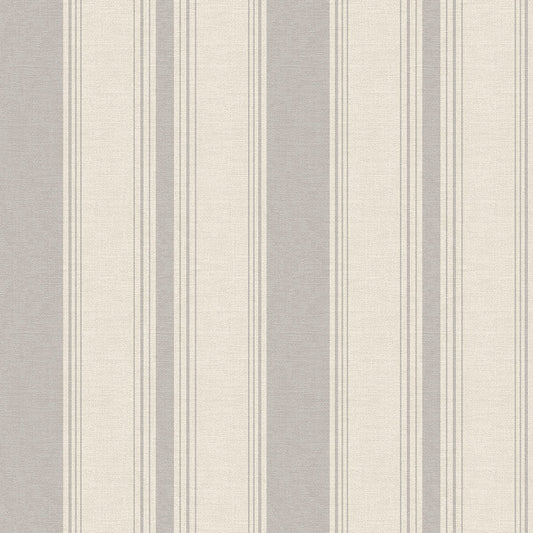 Heritage Stripe Wallpaper - Vintage Grey & Vintage Cream - Lucie Annabel