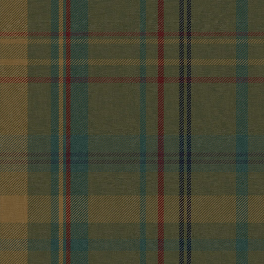 Heritage Tartan Wallpaper - Gentleman Green & Mustard - Lucie Annabel