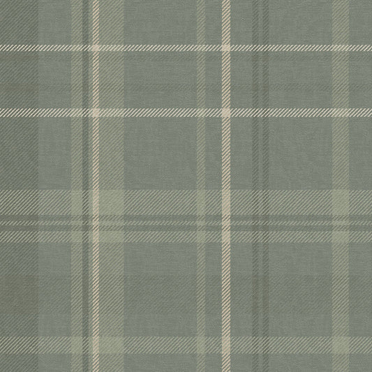 Heritage Tartan Wallpaper - Nettle Green & Vintage Cream - Lucie Annabel