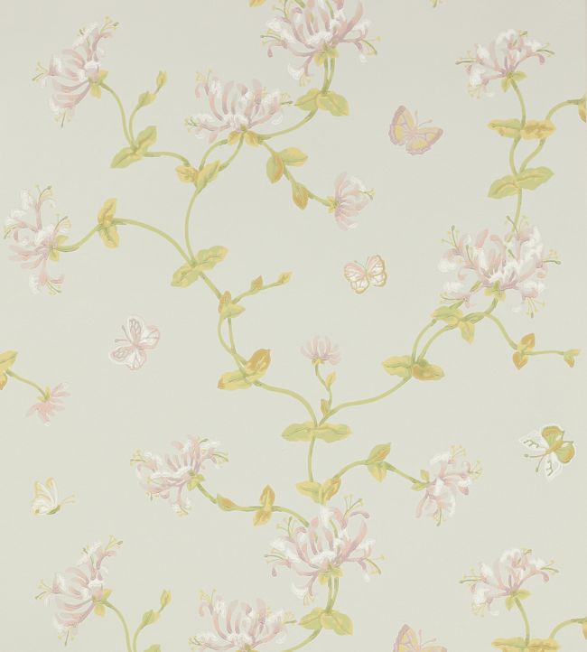 Honeysuckle Garden Wallpaper - Old Blue - Colefax & Fowler
