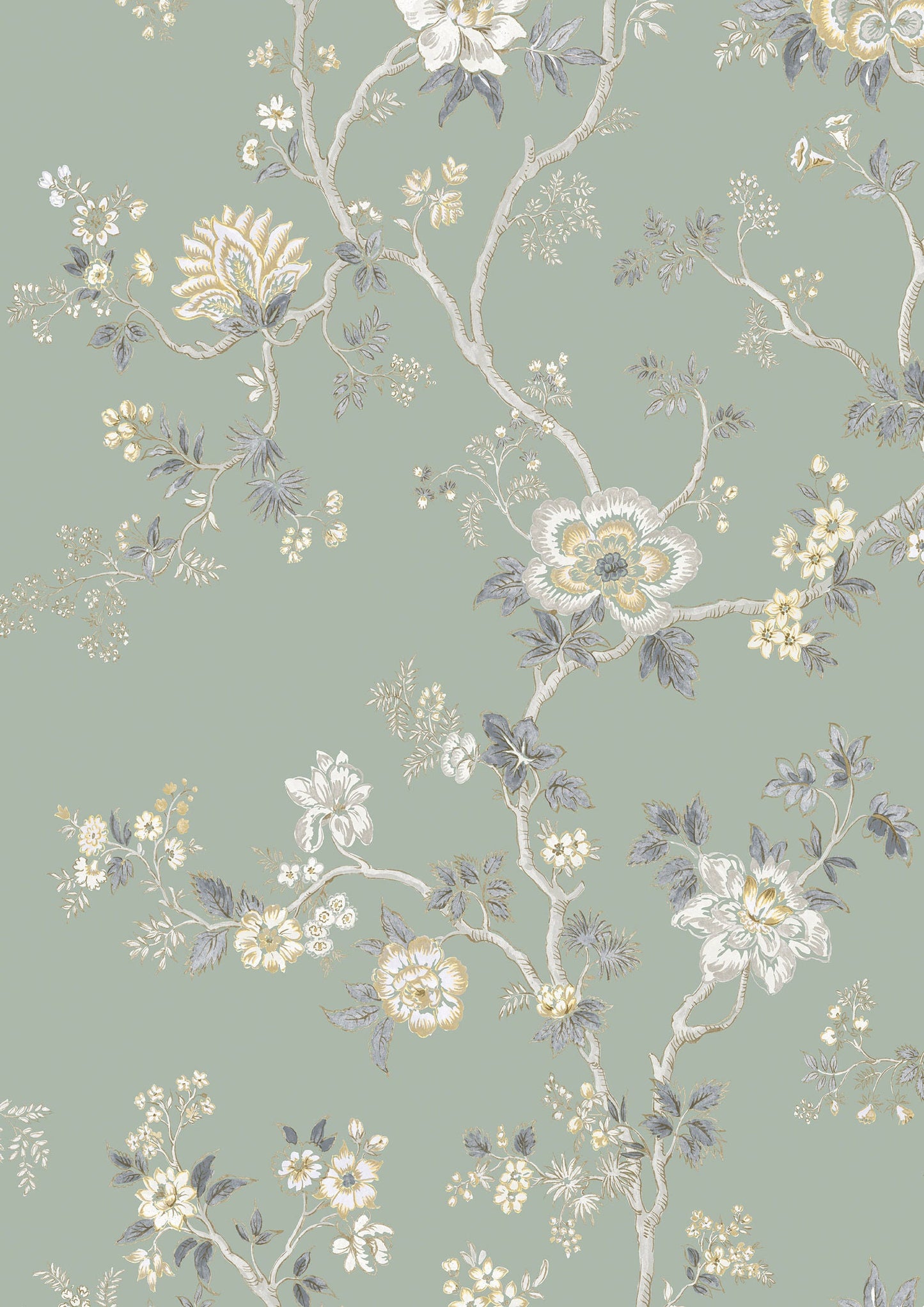 Indienne Wallpaper - Green Glaze