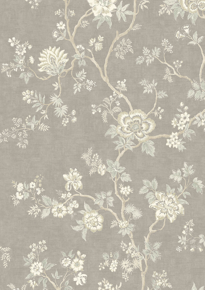 Indienne Wallpaper - Gray - Lewis & Wood