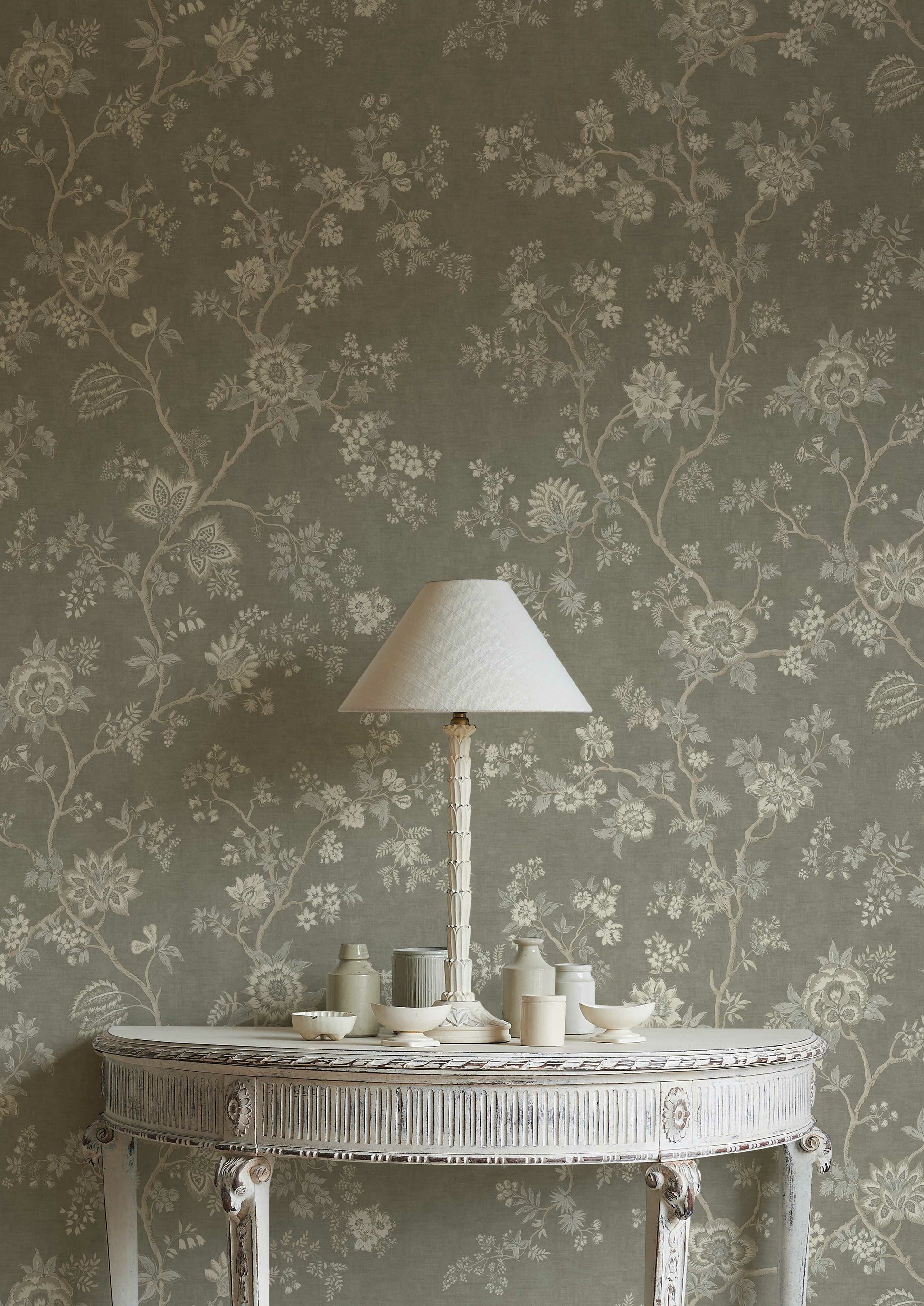 Indienne Wallpaper - Green - Lewis & Wood
