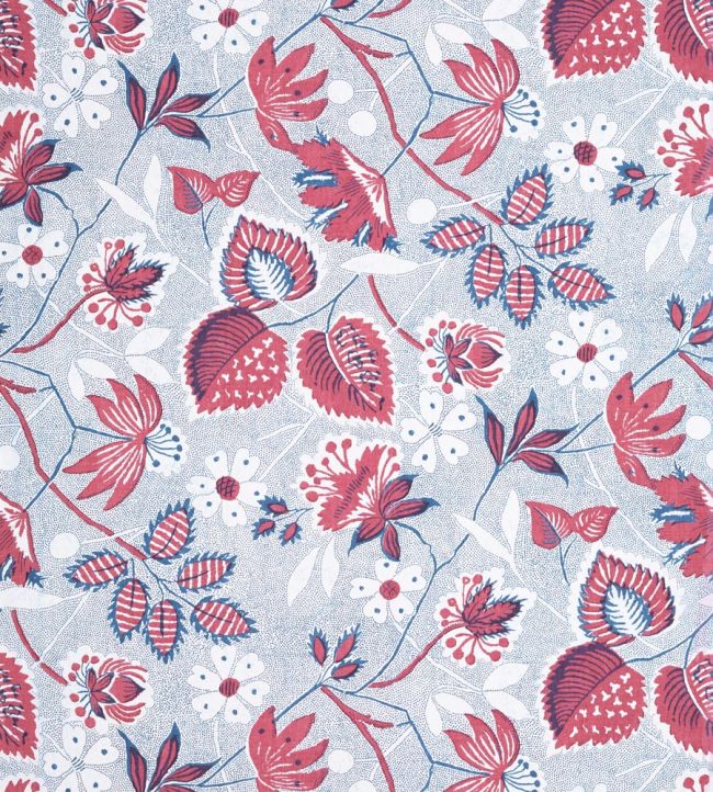 Indienne Hazel Wallpaper - Red and Blue - AT15115 - Anna French