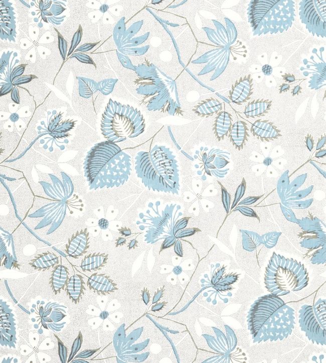 Indienne Hazel Wallpaper - Spa Blue - AT15114 - Anna French