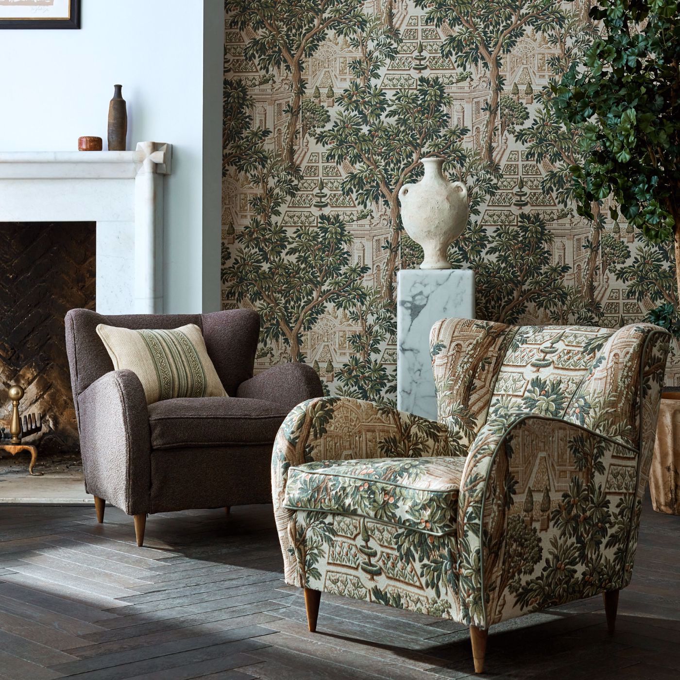 Italian Garden Wallpaper - Tuscan Pink - ZATW313051 - Zoffany