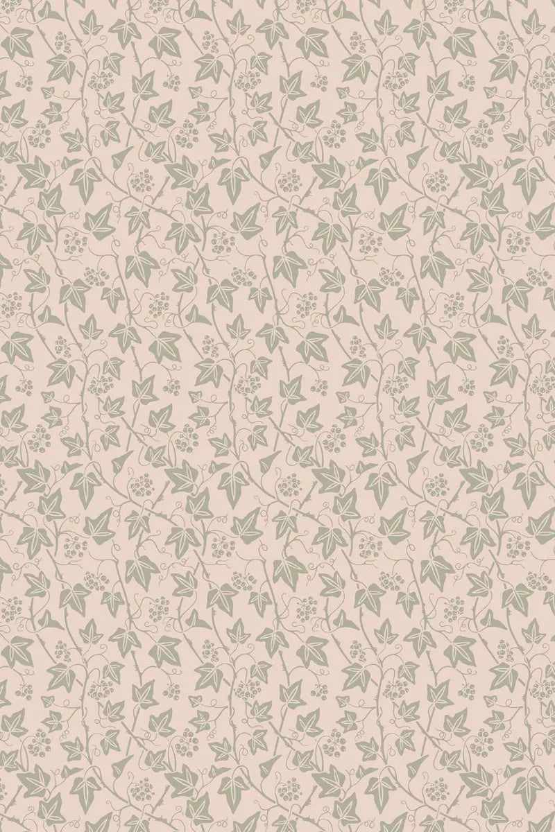 Ivy Wallpaper - Pink - 6101