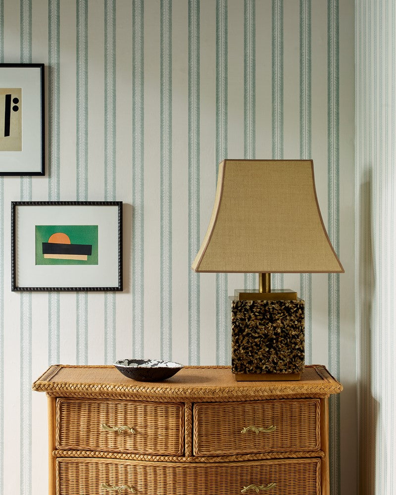 Innis Stripe Wallpaper - Teal - Jane Churchill