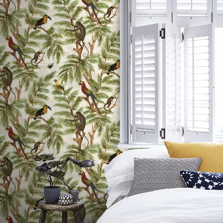 Jungle Print Natural World Wallpaper - Multi - The Graduate Collection