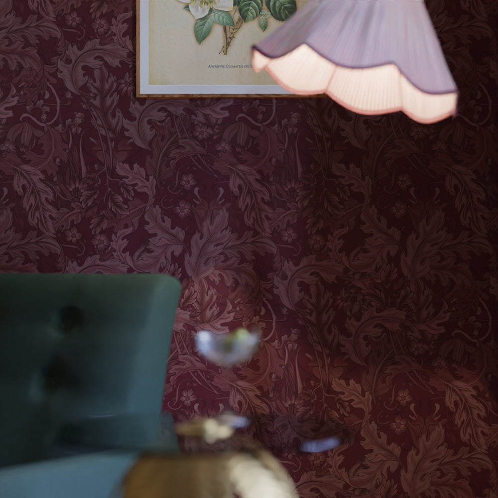 Jard Wallpaper -  Shades of Bordeaux - Lucie Annabel