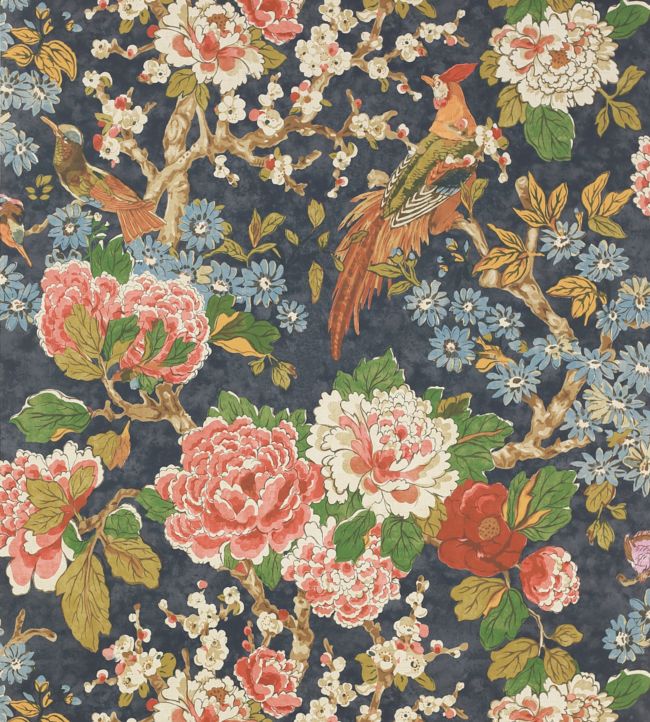 Jardine Wallpaper - Navy - Colefax & Fowler
