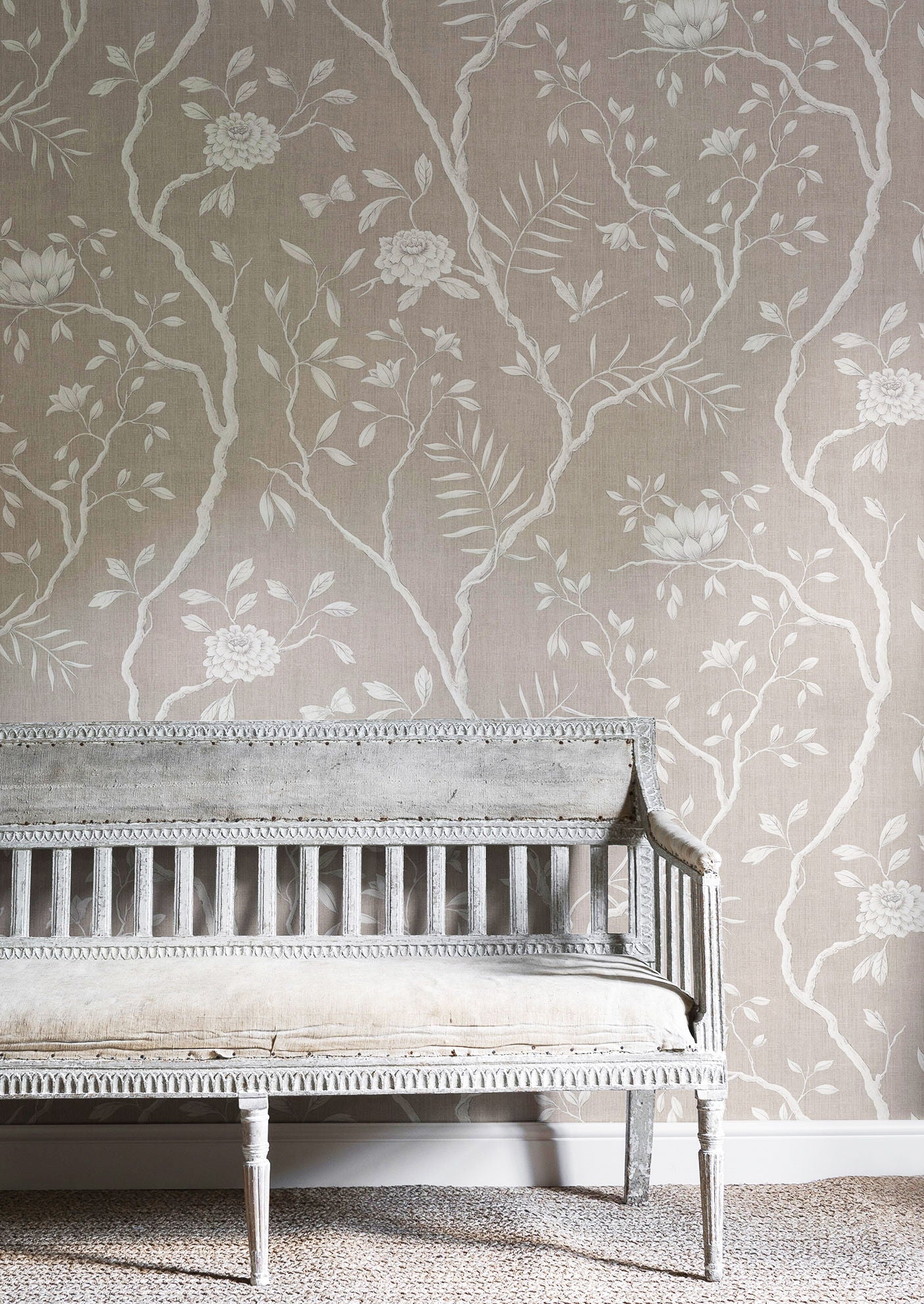 Jasper Peony Wallpaper - Almond