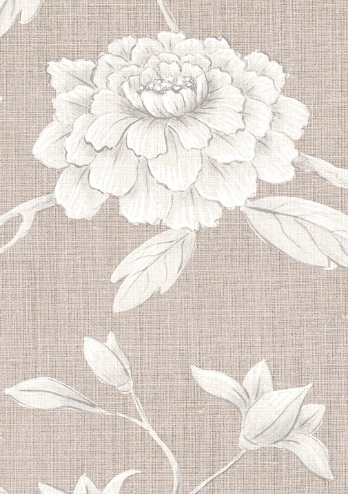 Jasper Peony Wallpaper - Almond
