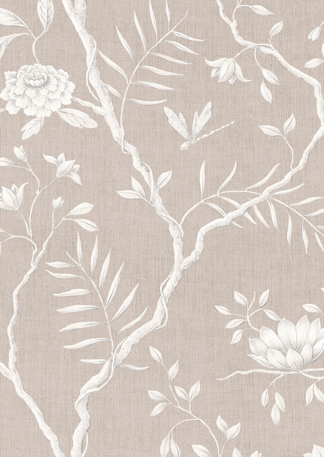 Jasper Peony Wallpaper - Almond