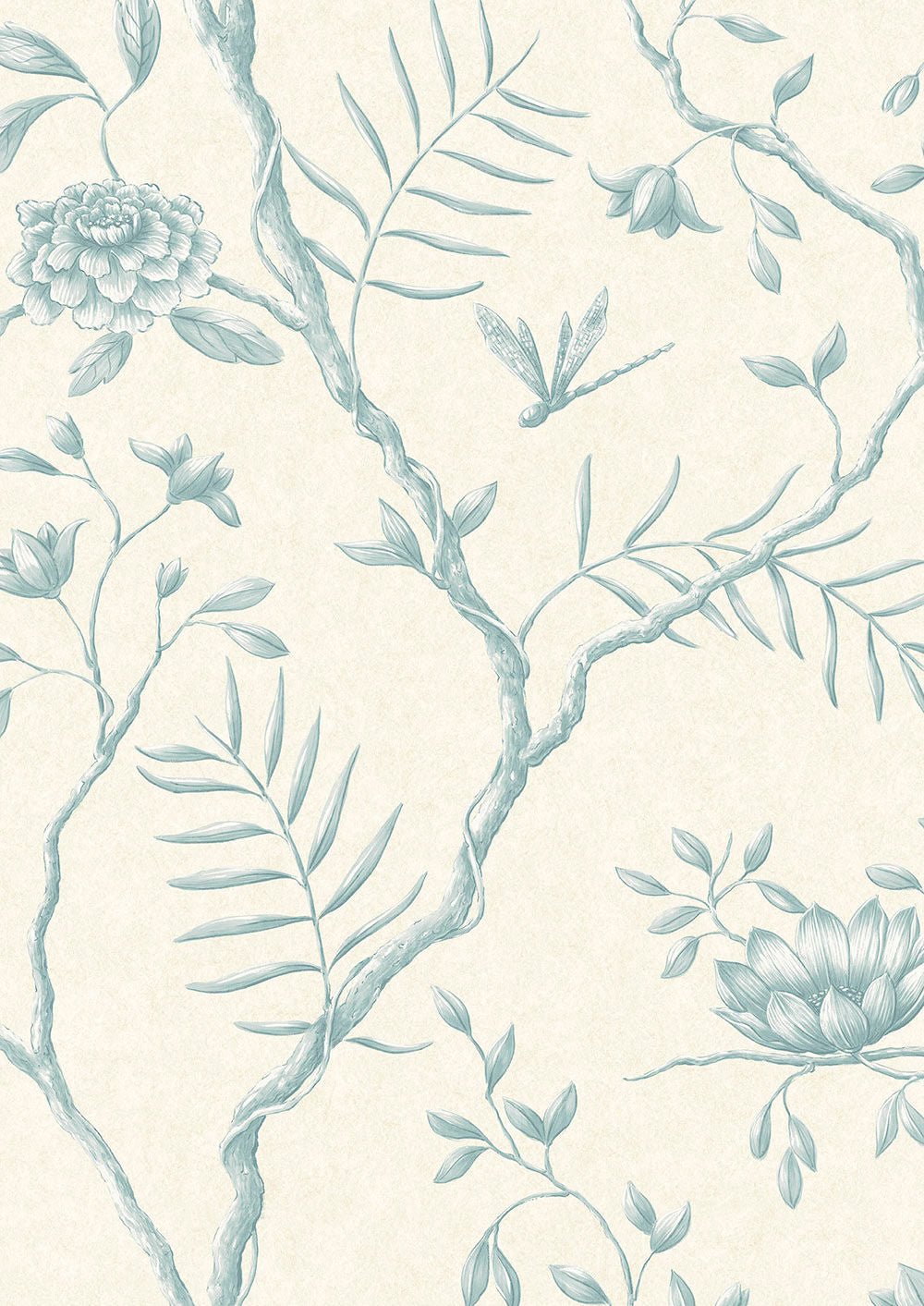 Jasper Peony Wallpaper - Aqua
