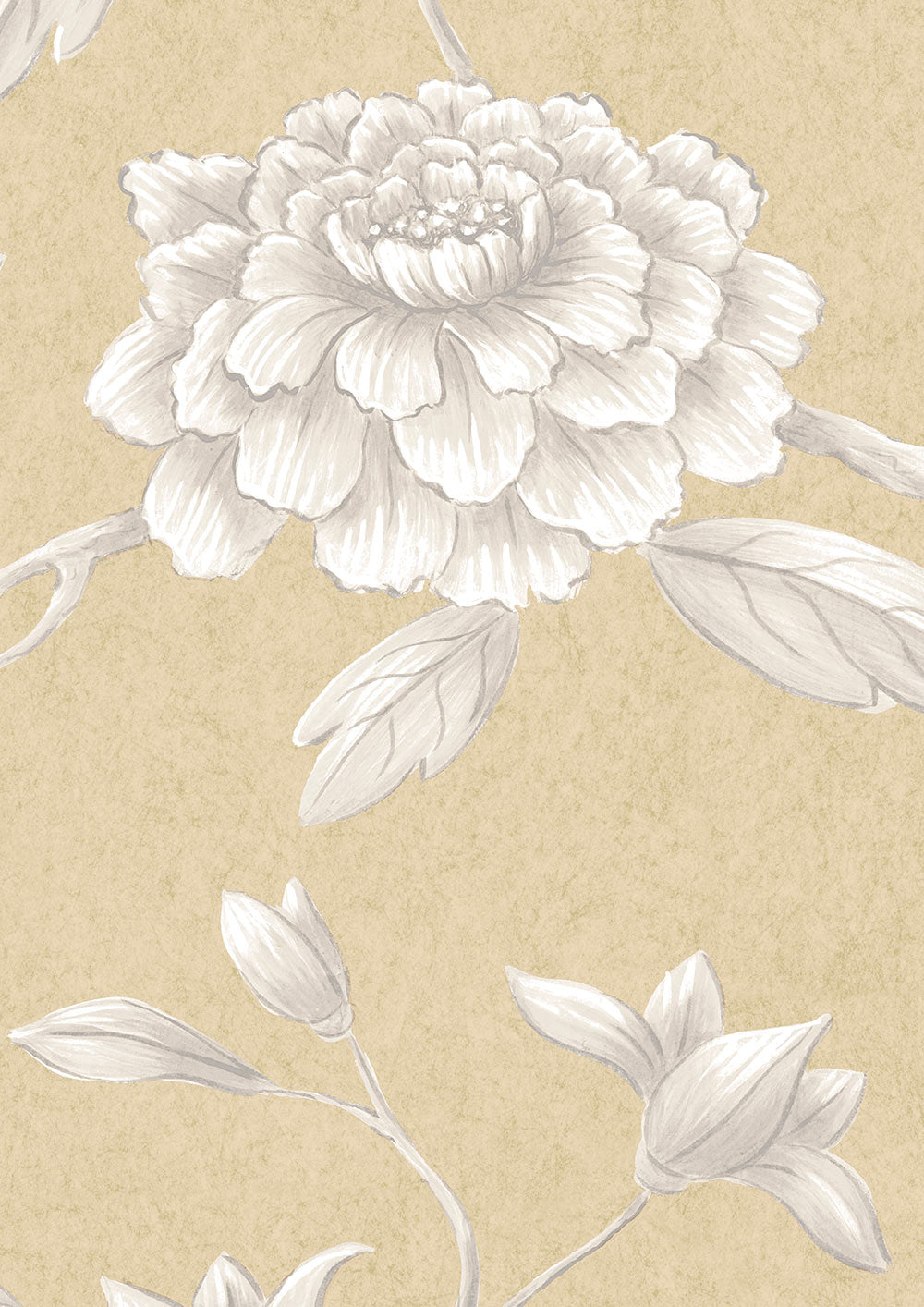 Jasper Peony Wallpaper - Barley