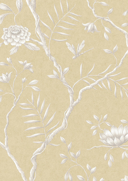Jasper Peony Wallpaper - Barley