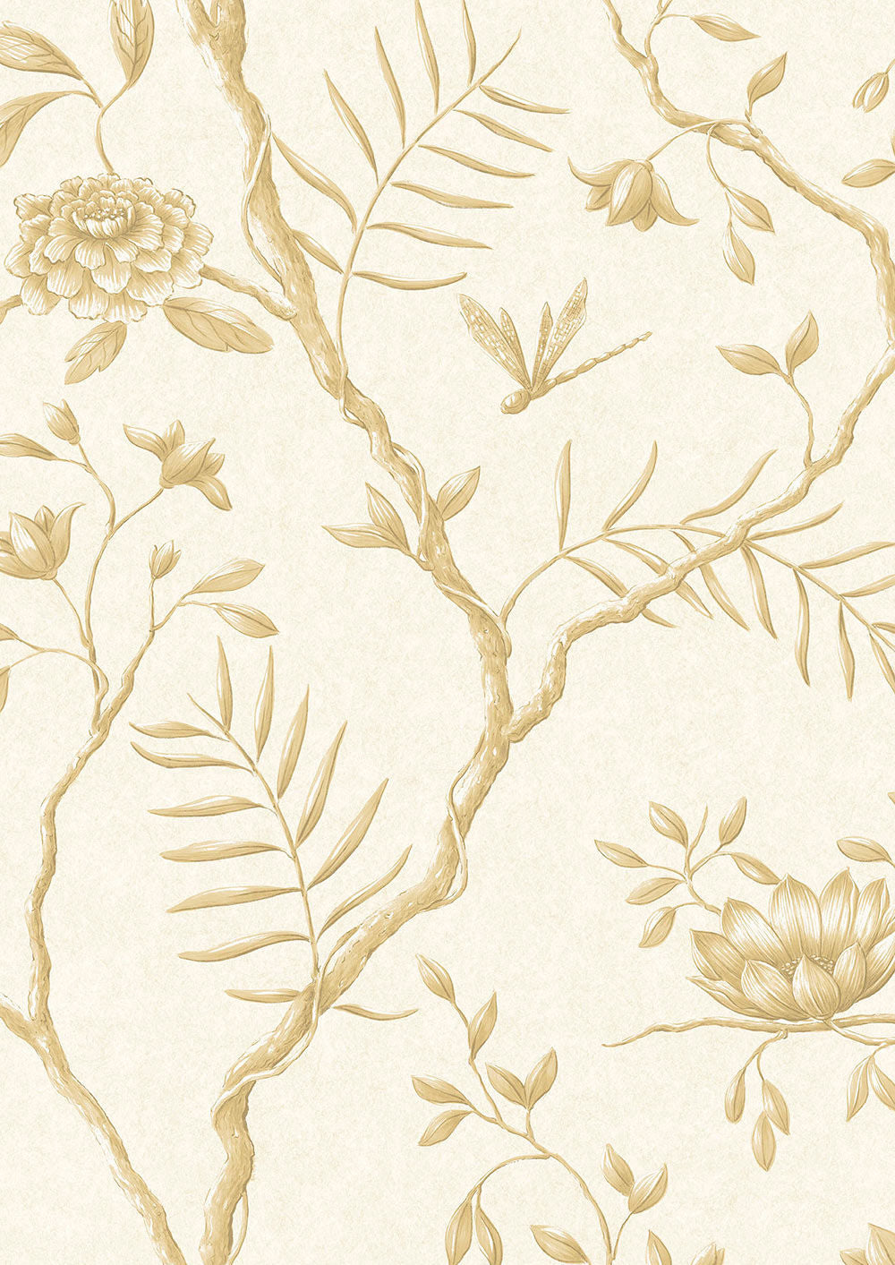 Jasper Peony Wallpaper - Buttermilk Reverse
