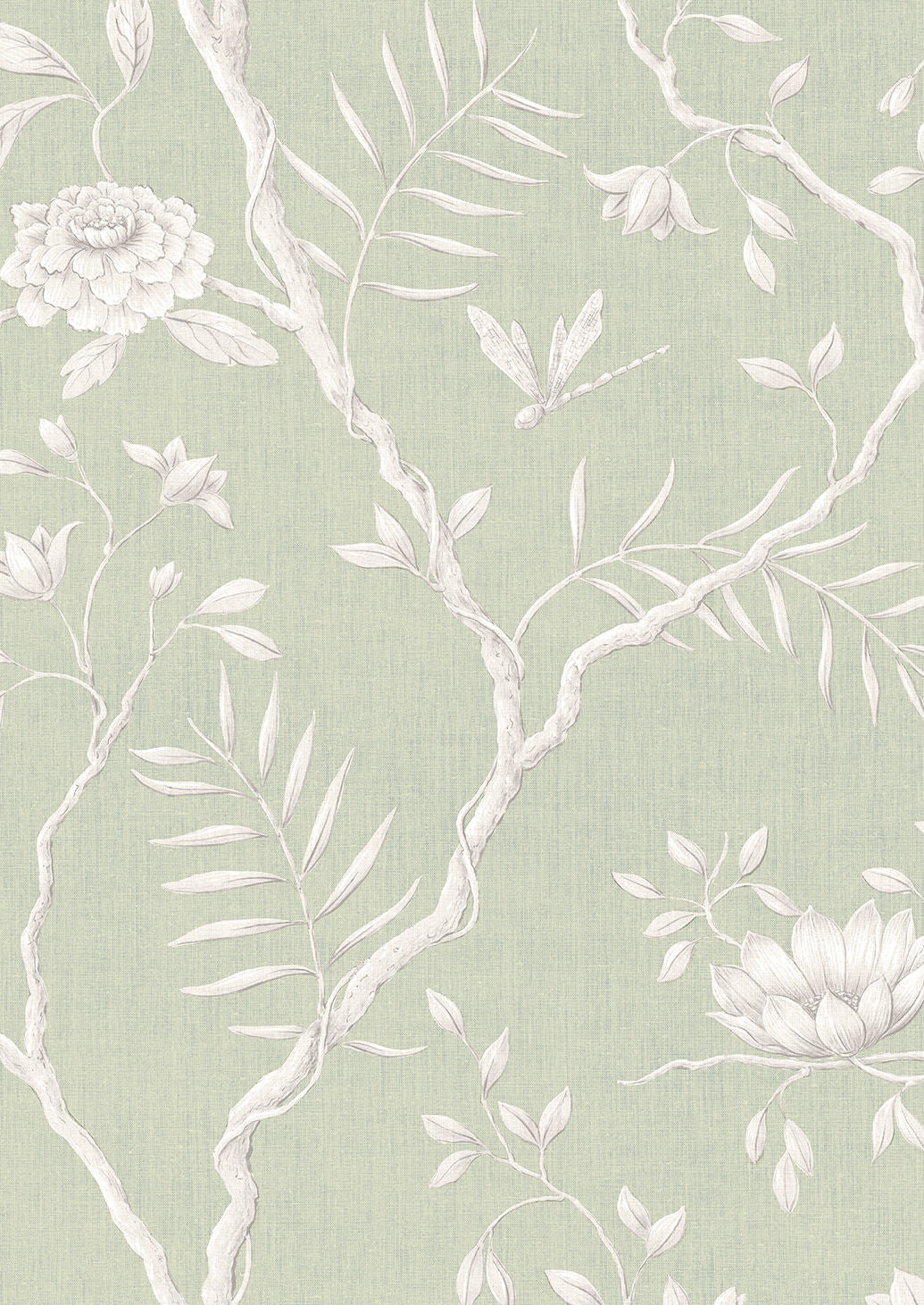 Jasper Peony Wallpaper - Eau de Nil