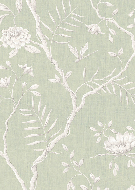 Jasper Peony Wallpaper - Eau de Nil