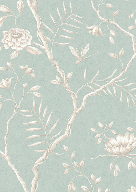 Jasper Peony Wallpaper - Green Glaze