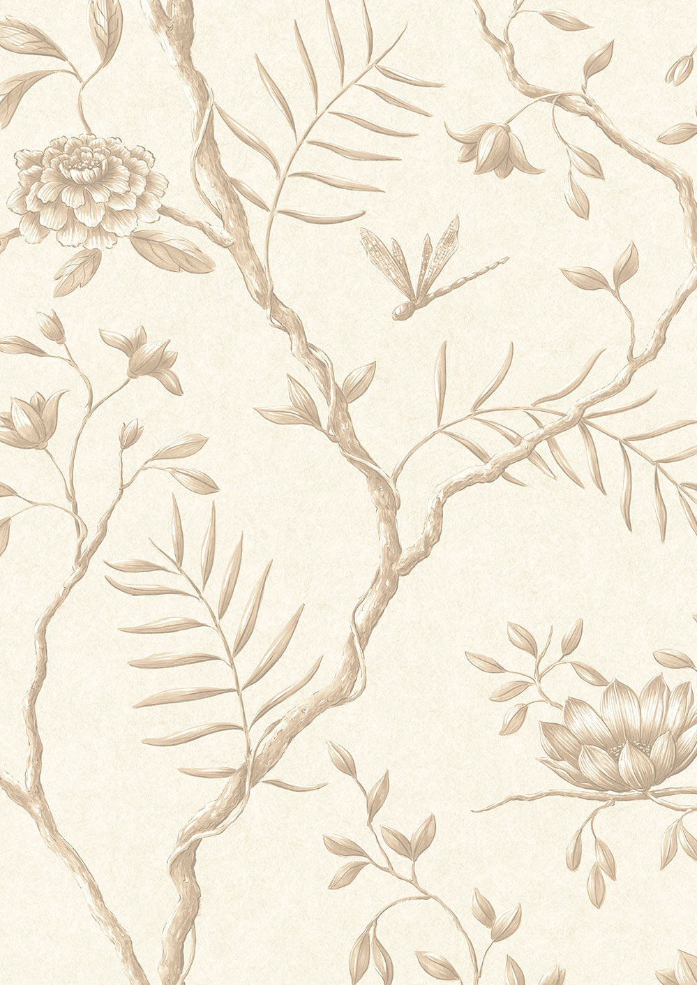 Jasper Peony Wallpaper - Mocha