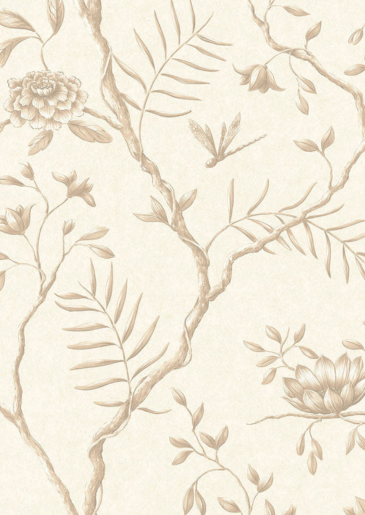 Jasper Peony Wallpaper - Mocha