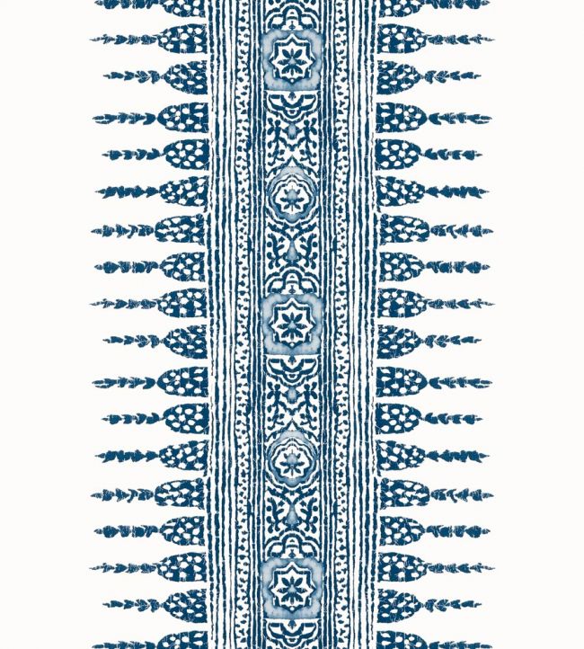 Javanese Stripe Wallpaper - Navy and White - AT15137 - Anna French
