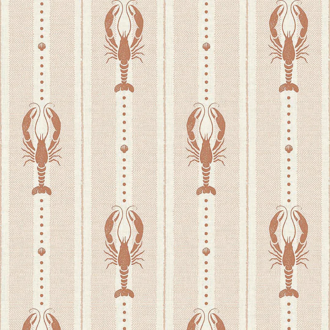 Jersey Lobster Wallpaper - Autumn Spice - Lucie Annabel
