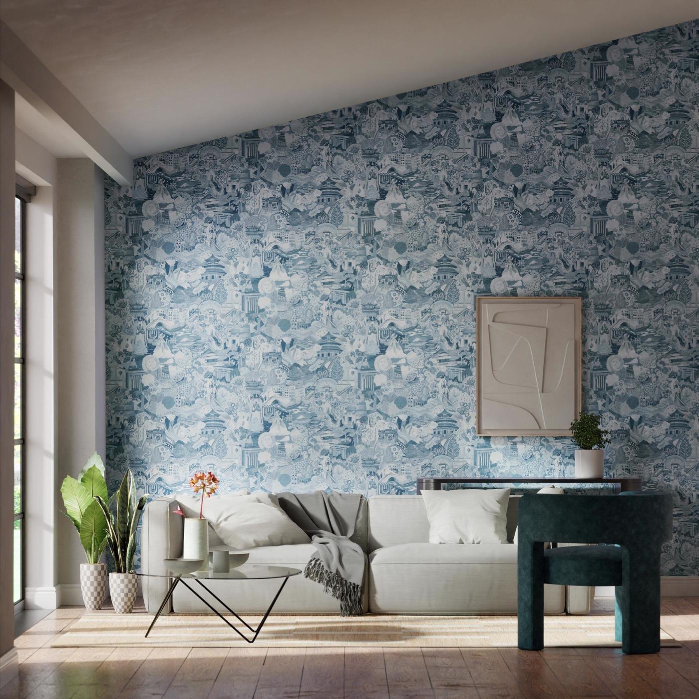 Journey of Discovery Wallpaper - Wild Water/Exhale - HQN3112920 - Harlequin