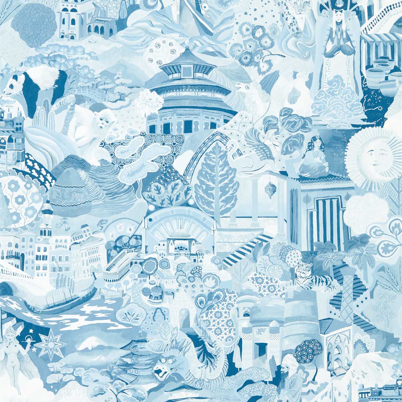 Journey of Discovery Wallpaper - Wild Water/Exhale - HQN3112920 - Harlequin