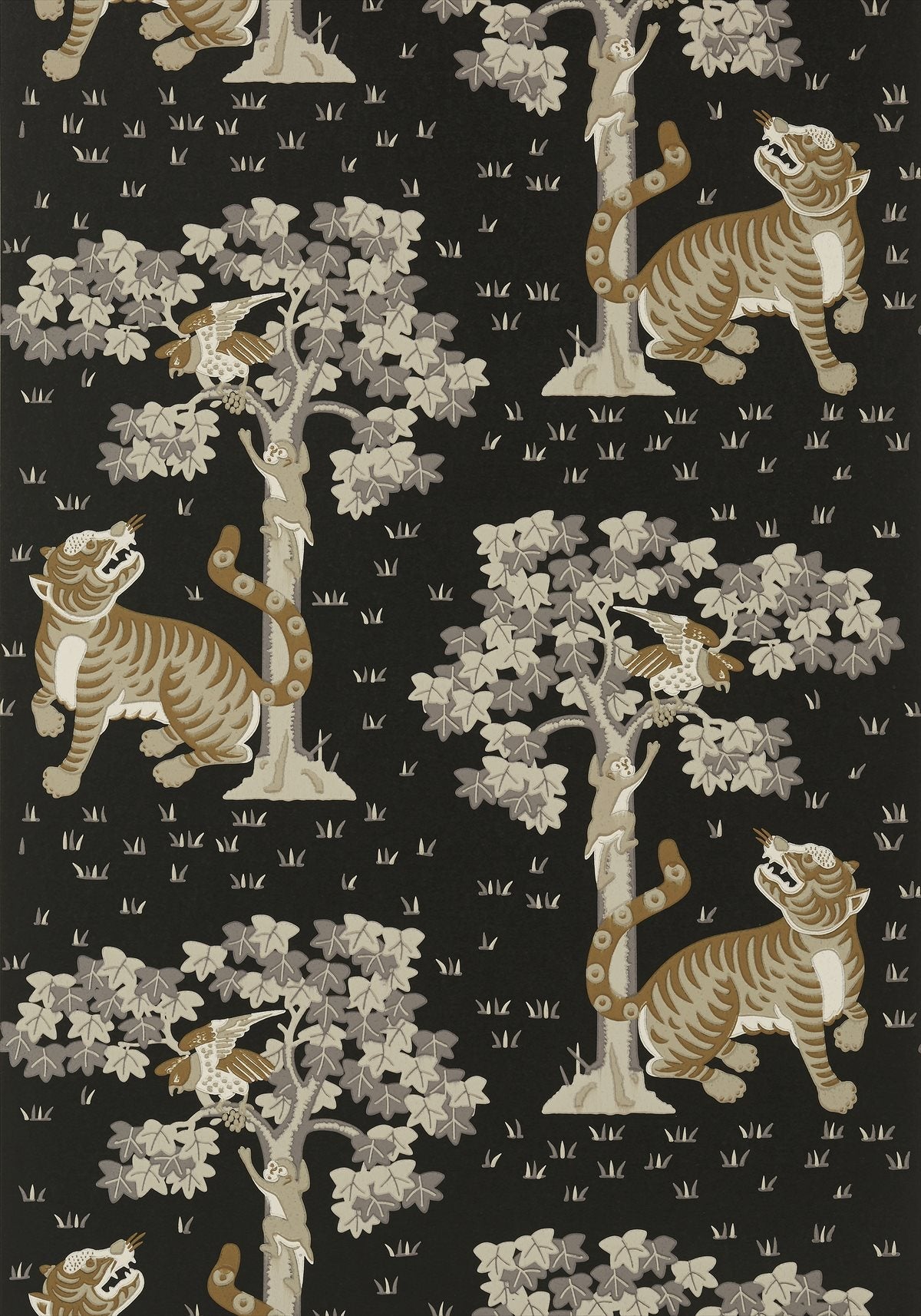 Kahna Wallpaper - Black - AT78778 - Anna French