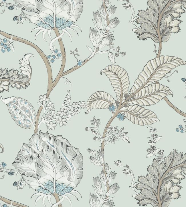 Kalamkari Vine Wallpaper - Robin's Egg - AT78737 - Anna French