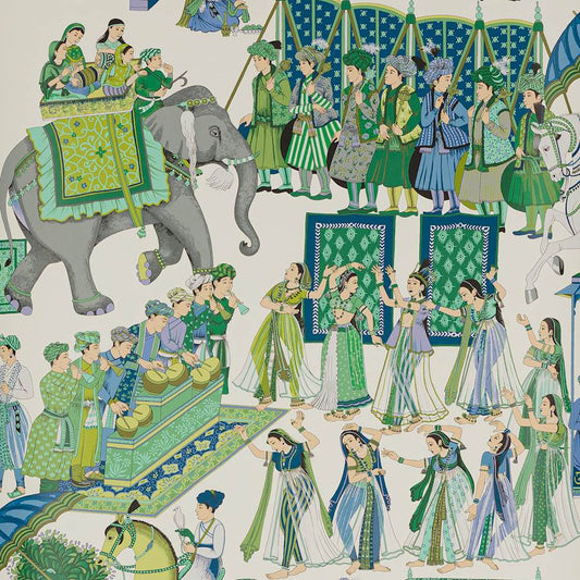 Kalinda Wallpaper - Bleu de Prusse - 03107-02 - Manuel Canovas